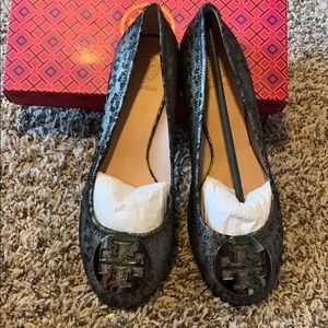 Tory Burch metallic cheetahprint ballet flats 10.5
